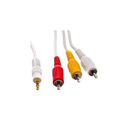 Cable Wholesale 3.5mm AV Audio Video Cable for iPod, 6 foot 10A1-05106